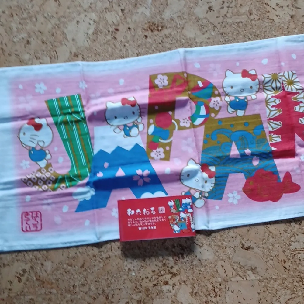 Hello Kitty all cotton Japan towel, NWT